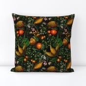 8" Vintage Citrus Fruit Pattern