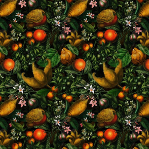 8" Vintage Citrus Fruit Pattern
