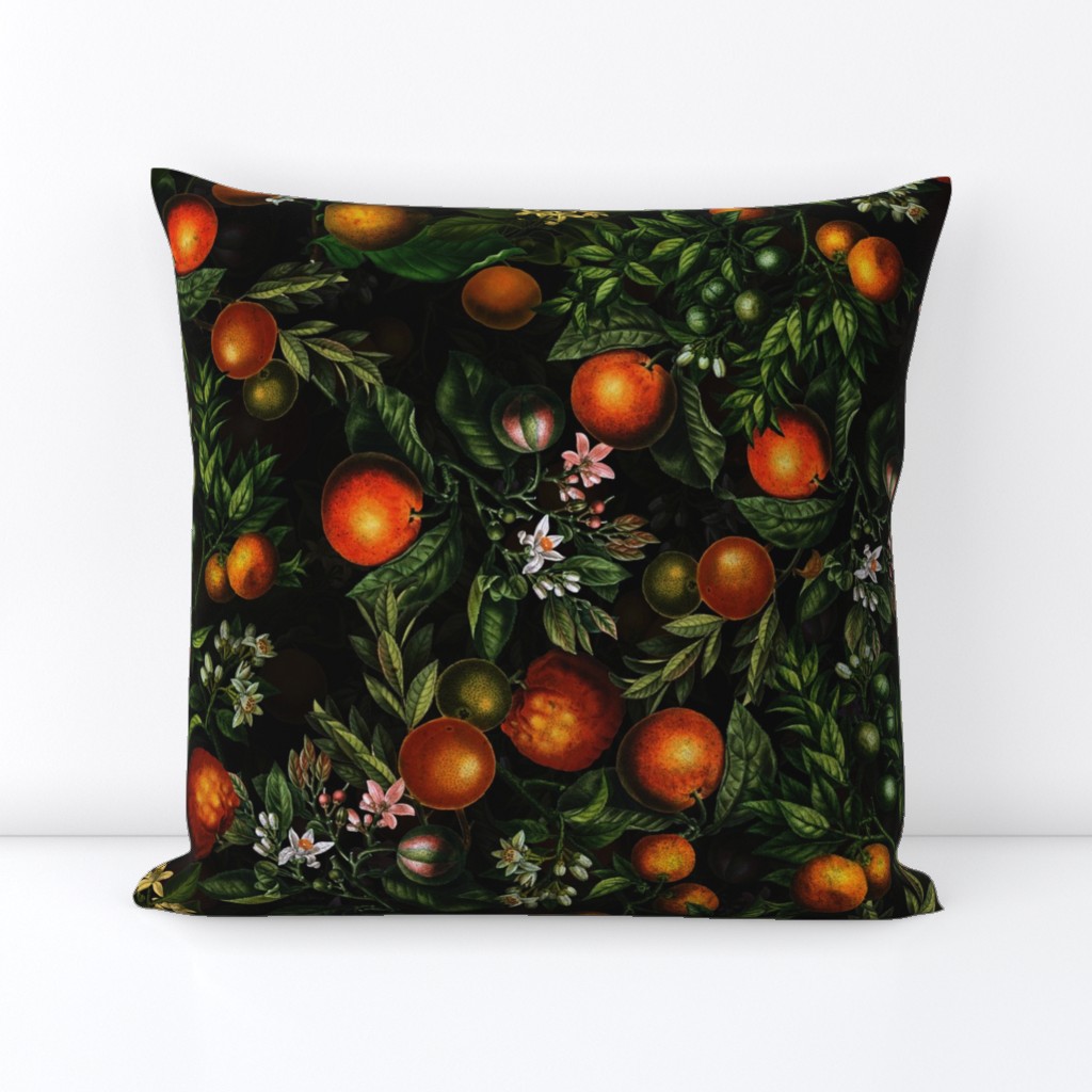 21" Vintage Oranges Fruit Pattern