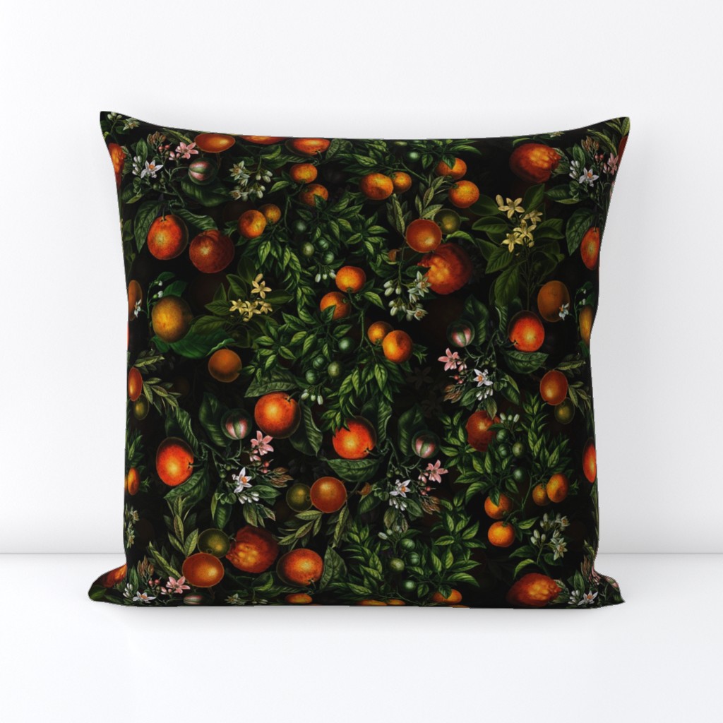 14" Vintage Oranges Fruit Pattern