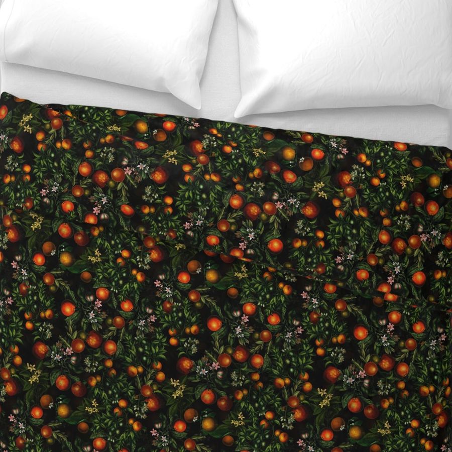 14" Vintage Oranges Fruit Pattern