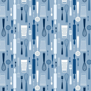 kitchen utensils - blue