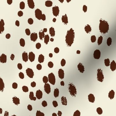 Dots custom brown white