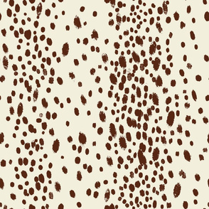 Dots custom brown white