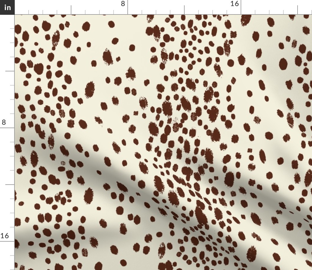Dots custom brown white