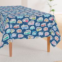 Vintage Kitschy Chick Campers | Multi / Classic Blue