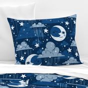 Rainy Night Sky in Classic Blue