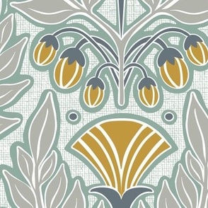 La Floraison Eucalyptus Art Nouveau Floral Large Scale