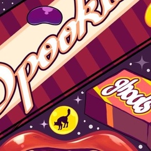 Creepy Halloween Candy on Purple Jumbo Large Scale
