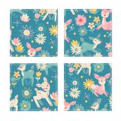 Darling Deer and Daisies (medium size)