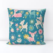 Darling Deer and Daisies (medium size)