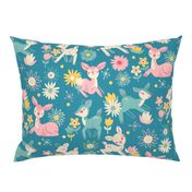 Darling Deer and Daisies (medium size)