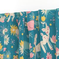 Darling Deer and Daisies (medium size)