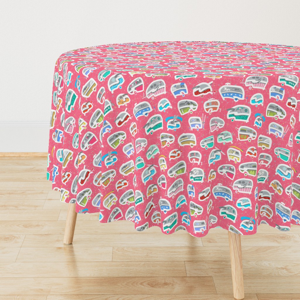 Vintage Kitschy Chick Campers | Multi / Pink