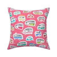 Vintage Kitschy Chick Campers | Multi / Pink