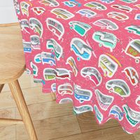 Vintage Kitschy Chick Campers | Multi / Pink