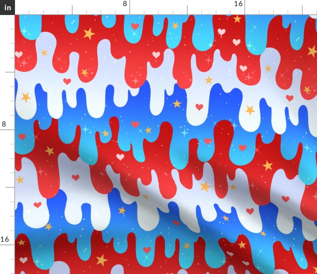  Red White and Blue Slime  Jumbo Large Scale