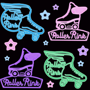 Roller Rink Neon 18x18
