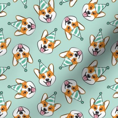 Party Corgi - Birthday Pembroke Welsh Corgi - Mint - LAD20