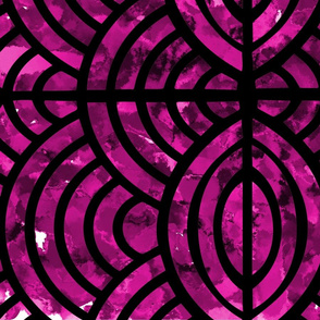 Stained glass magenta blooms
