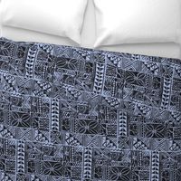 Native Bark Cloth-grey blue