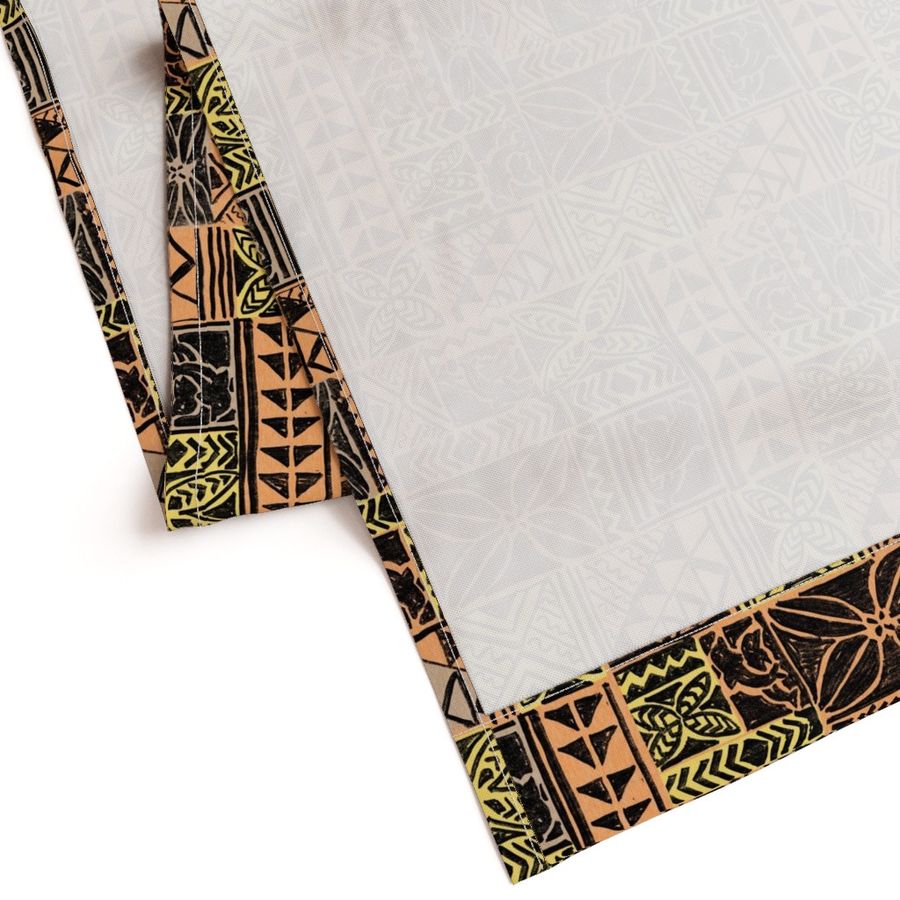 Native Bark Cloth-yellow gold grey