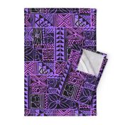 Native Bark Cloth-purple & fuscia