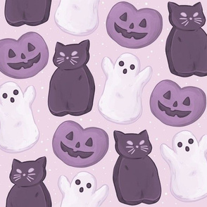  Halloween Marshmallows Purple Jumbo Large S...