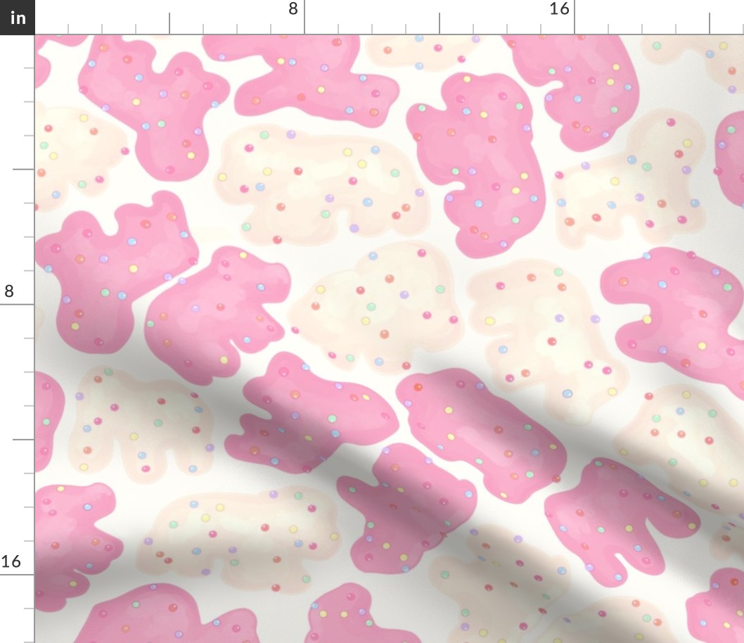  Frosted Animal Cookies on White Jumbo Large Scale