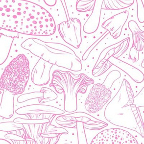 All The Mushrooms in Pink