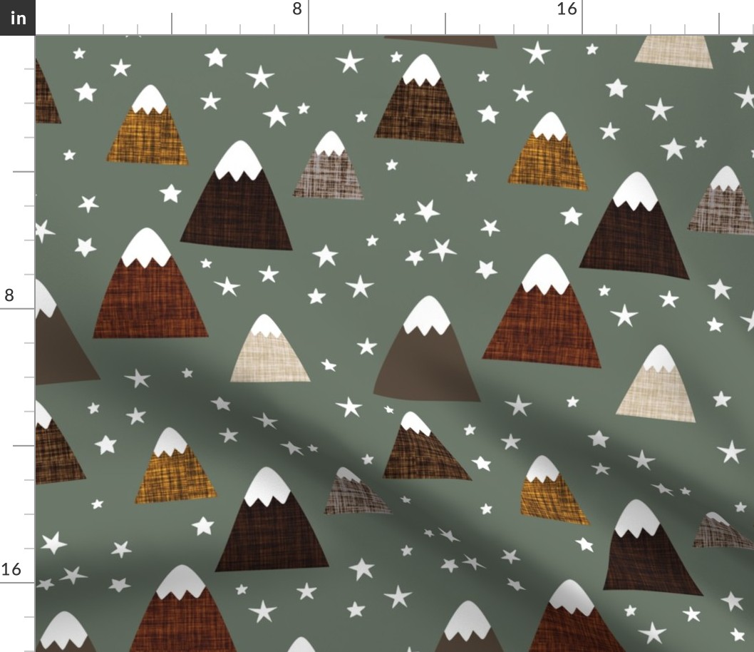 linen mountains on blue sage: coffee, chocolate, mushroom, penny, 13-2, 23-16, 19-16