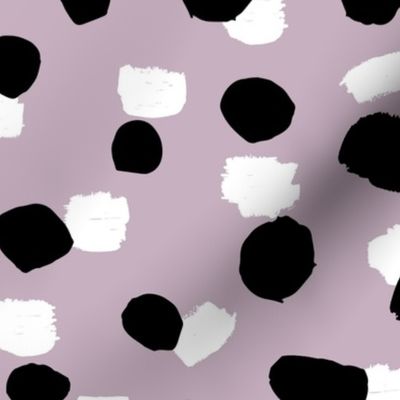Abstract spots and dots raw ink animal print inspired Scandinavian trend design spring lilac