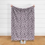 Abstract spots and dots raw ink animal print inspired Scandinavian trend design spring lilac