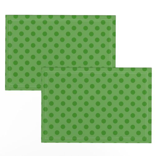 Polka Dots Green On Green