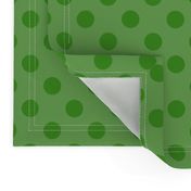 Polka Dots Green On Green