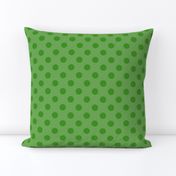 Polka Dots Green On Green