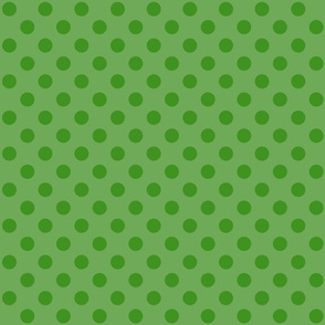Polka Dots Green On Green