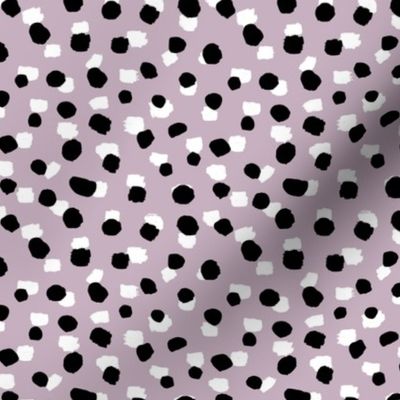 Abstract spots and dots raw ink animal print inspired Scandinavian trend design spring lilac SMALL