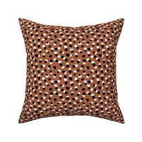 Abstract spots and dots raw ink animal print inspired Scandinavian trend design spring nursery neutral rust copper brown SMALL