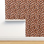 Abstract spots and dots raw ink animal print inspired Scandinavian trend design spring nursery neutral rust copper brown SMALL