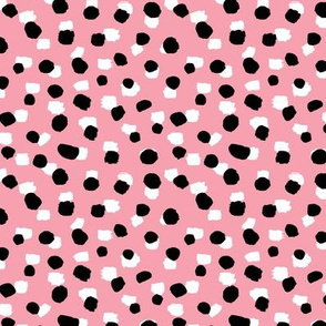 Abstract spots and dots raw ink animal print inspired Scandinavian trend design spring nursery neutral soft pink girls SMALL 