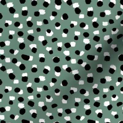 Abstract spots and dots raw ink animal print inspired Scandinavian trend design spring nursery neutral sage green SMALL 