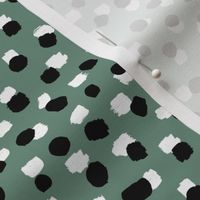 Abstract spots and dots raw ink animal print inspired Scandinavian trend design spring nursery neutral sage green SMALL 