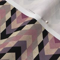 Linen Look Diamond Zigzags in Dusty Rose Pinks and Grays