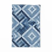 kilim rug design, large scale, blue 