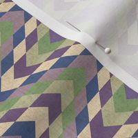 Linen Look Diamond Zigzags in Lavender Purple and Sage Green