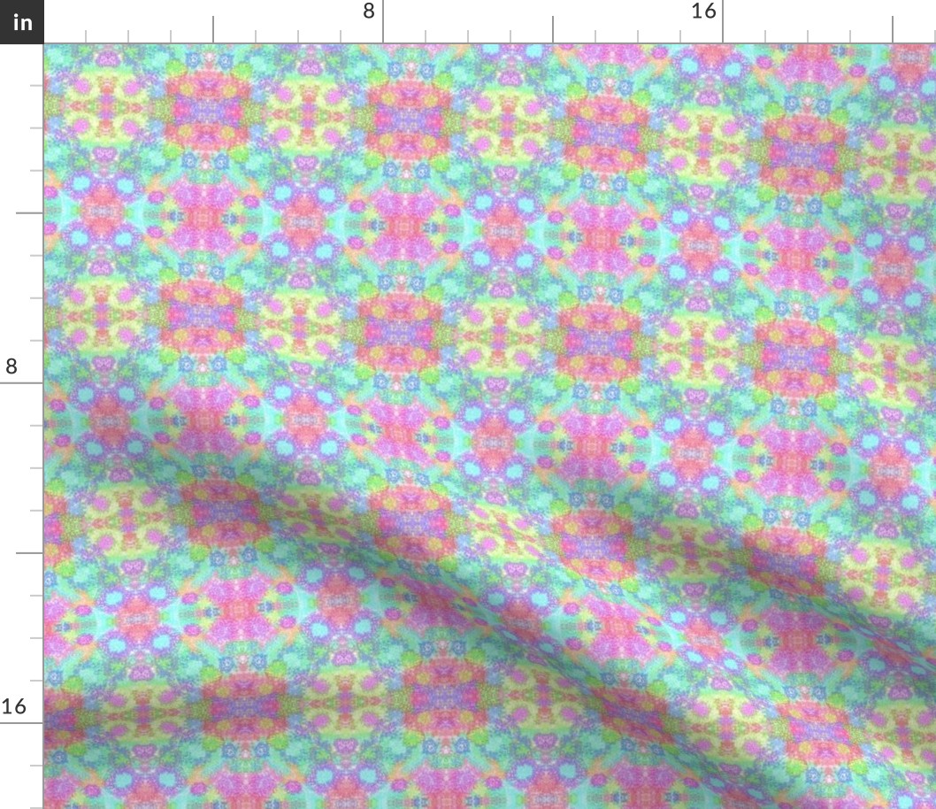 Pastel Rainbow Trellis - Medium Scale