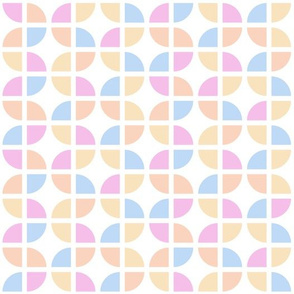 Geometric Pattern: Quarter Circle: Pop Pastel