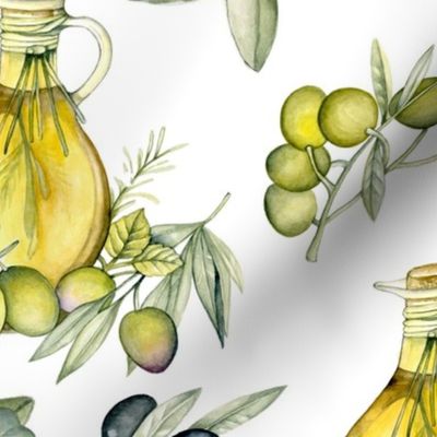 olives and leaves