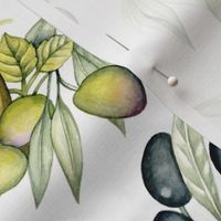 olives and leaves